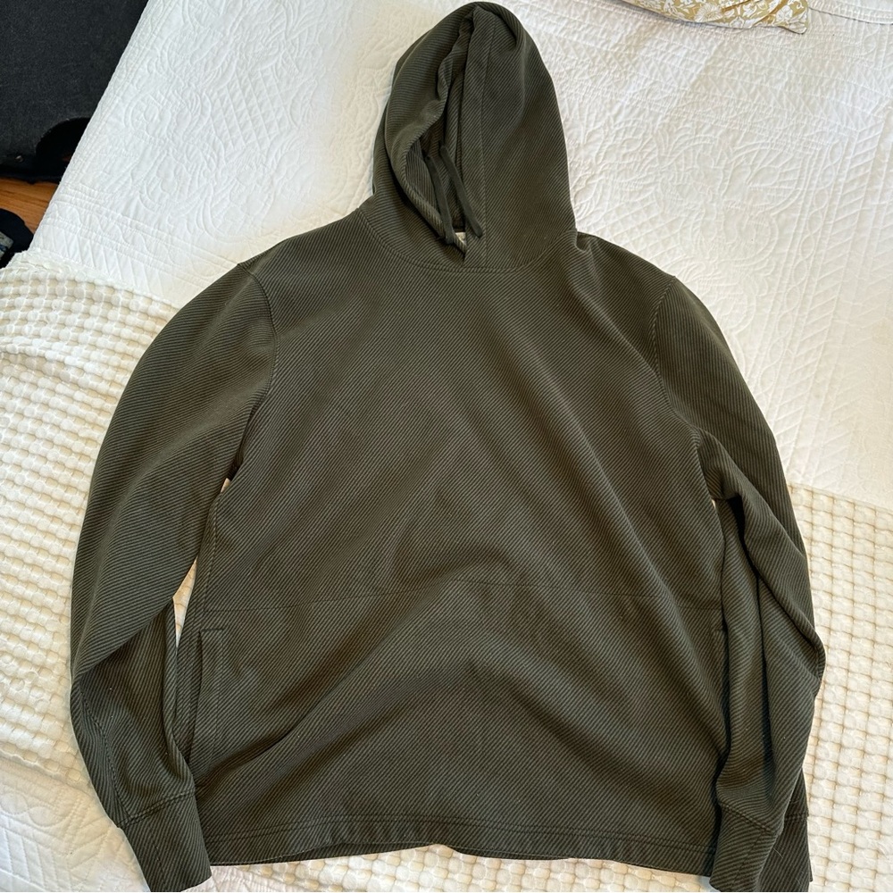 J.Crew Green Striped Hoodie